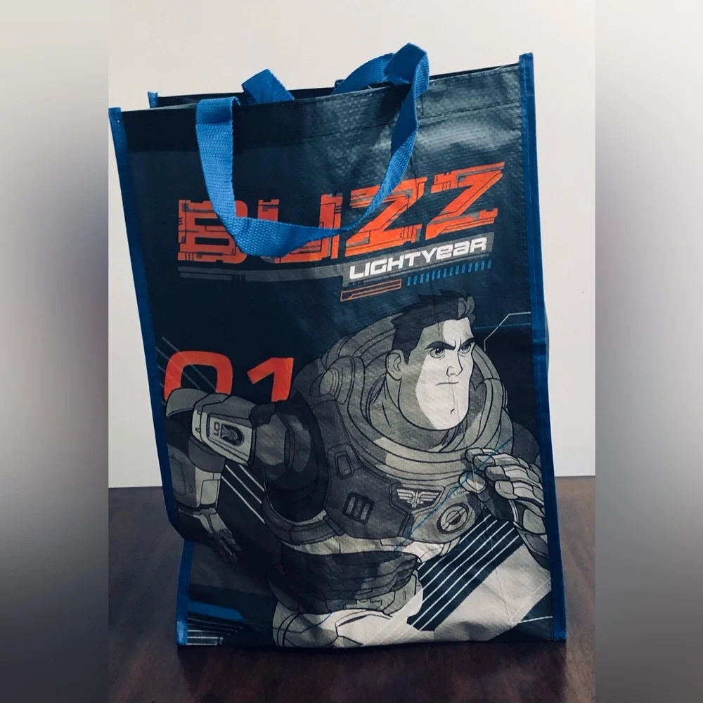 Disney  Pixar LightYear Reusable bag: Buzz 01 graphic black. 13.5in X 19in X 8in